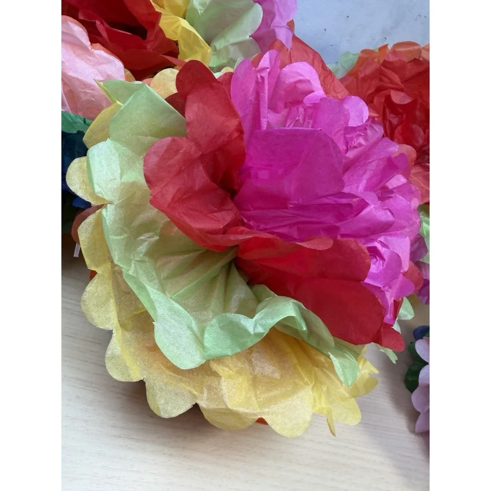 Colorful Fiesta Paper Tissue Pom‎ Poms 20 Pieces Cinco de Mayo Party Decorations